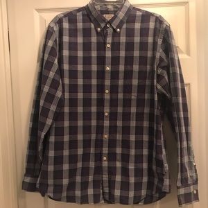 J Crew Button Down Dress Shirt Large Purple